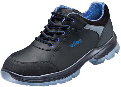 ESD Halbschuh alu-tec 560 2.0, S2, Glattleder, Unisex, schwarz/royal blau, Größe 40 #zoom-1