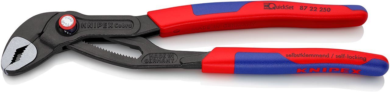 Cobra® QuickSet high-tech water pump pliers, gray atramentized, 250 mm #zoom-1