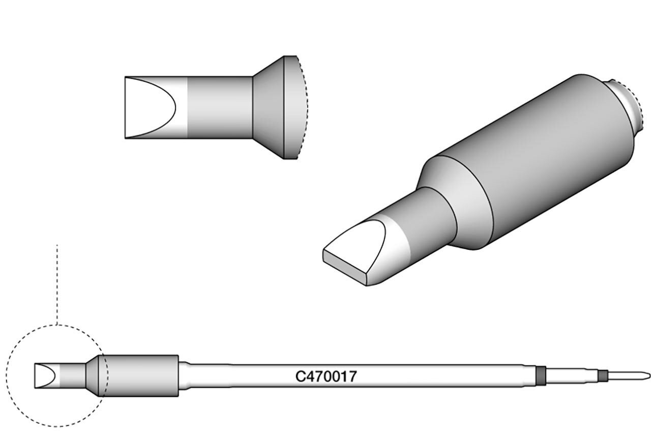 Grot lutowniczy, kształt dłuta, 5 x 1,2 mm #zoom-2