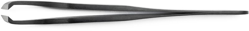 Brucelles coupante avec tête coudée étroite. Pour fils tendres jusqu’au Ø 0,25 mm. De couleur noire. #4