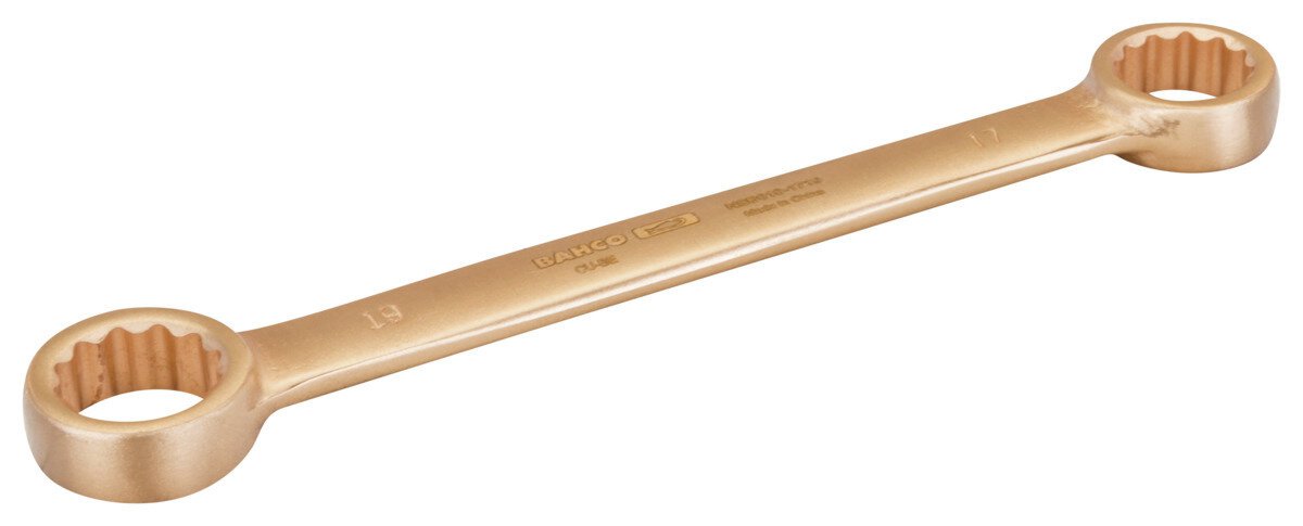 Niet-vonkende dubbele ringsleutel, 24 x 27 mm, gemaakt van koperberyllium, 255 mm. #zoom-1