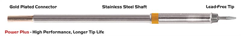 Soldering tip conical 1,0mm (0,04"), Power Plus