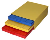 ESD SMD Schrank 340/22 ESD-DIS, 3 Schubladen á 16x SMD Box N4, bunt #thumbnail-1