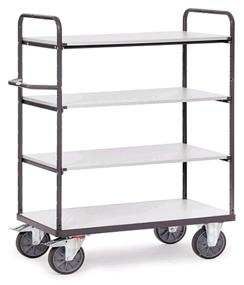 ESD shelf trolley, 4 shelves, 500 kg, 850 x 500 mm #zoom-1