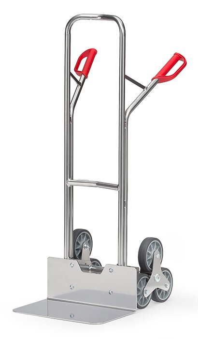 Diable pour escaliers en aluminium 3 roues étoile, 3 roues TPE 160 x 40 mm chacune  #zoom-1