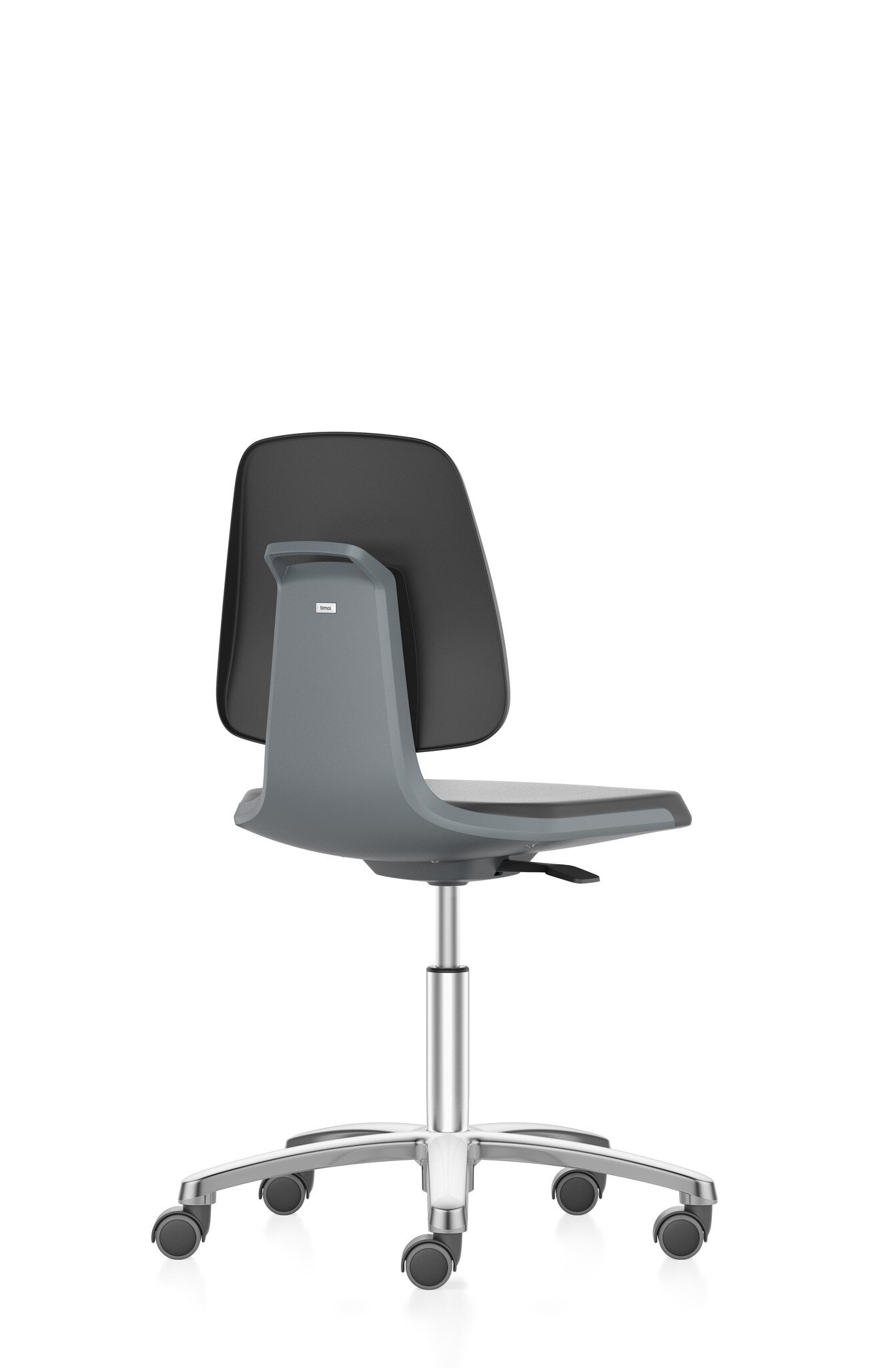 LABSIT 2 laboratory swivel chair, with castors, imitation leather Magic anthracite #zoom-1