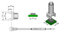 Grot rozlutowniczy tunelowy 5,4 x 6 mm #thumbnail-1