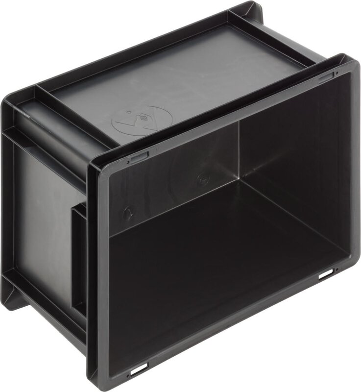 Bac ESD New Box NB MC, poignées, noir, 400 x 300 x 220 mm #3