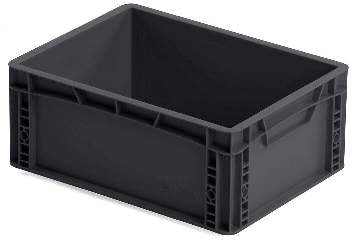 ESD Behälter, schwarz, 400 x 300 x 170 mm, VPE = 112 Stück #zoom-1