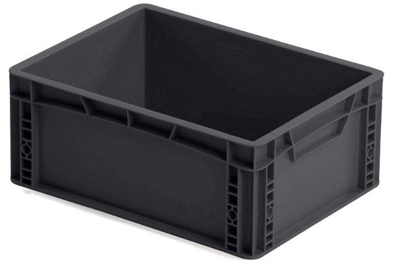 ESD Behälter, schwarz, 400 x 300 x 170 mm, VPE = 112 Stück