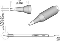 Lötspitze meißelförmig, 1,2 x 0,7 mm, C245806 #thumbnail-1