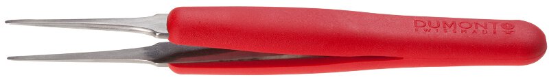 Tweezers Ergo ESD Type 2A, flat round tips, amagnetic steel #zoom-1