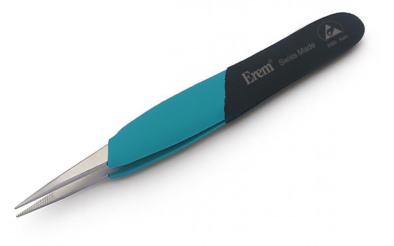 Weller Erem EOOSA Ergonomic Precision Tweezer, 5 " From Stainless Steel Body And Stainless Steel Tip