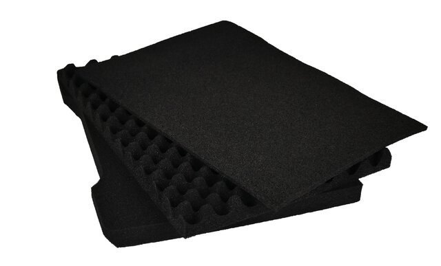 Mousse prédécoupée pour mallette ESD K2000 ESD, noir, dimensions du compartiment : 157 x 71 mm