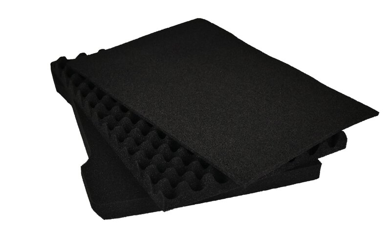 Grid foam for ESD case K2000 ESD, black, compartment size: 157 x 71 mm