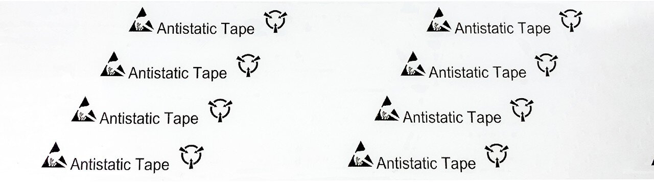 ESD adhesive tape with ESD warning symbol, transparent, 48mm, 36m #zoom-3