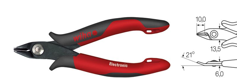Diagonal cutters Electronic wide, pointed head, small bevelled edge (26815) 135 mm #1