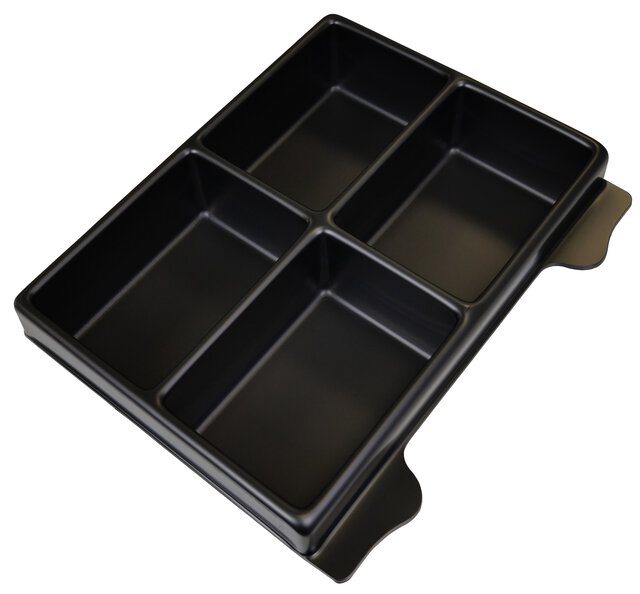 ESD-inzetstuk voor ESD-koffer K 2006, 4 vakken à 149 x 104 mm
