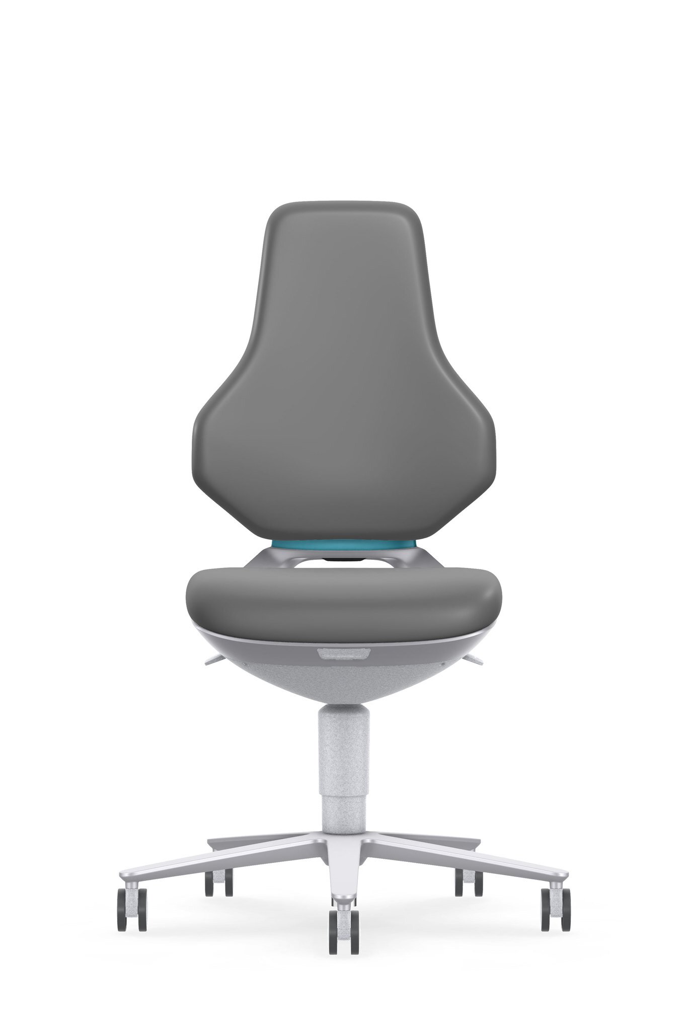ESD cleanroom TEXON 2 industrial swivel chair, with castors, faux leather Magic gray #zoom-4