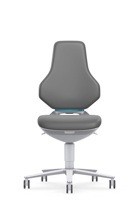 ESD cleanroom TEXON 2 industrial swivel chair, with castors, faux leather Magic gray #4