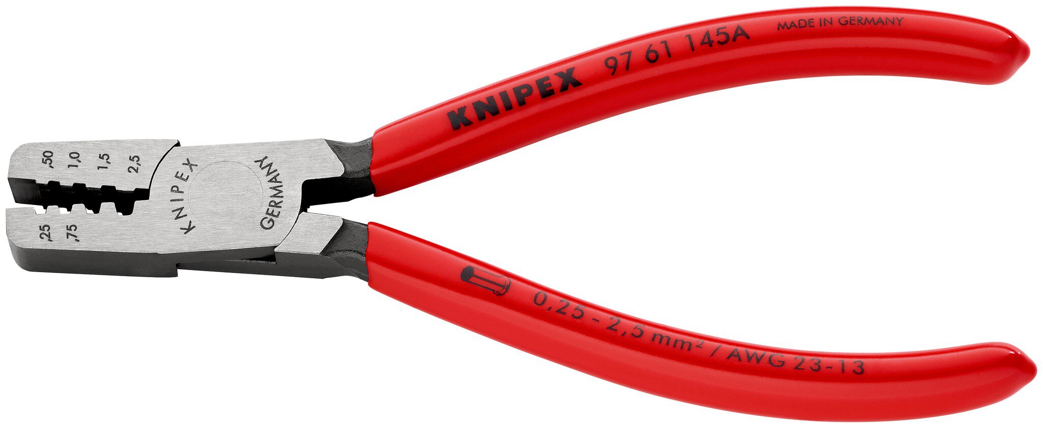 Crimpzange für Aderendhülsen, 0,25 - 2,5 mm², 145 mm, SB Verpackung #zoom-2