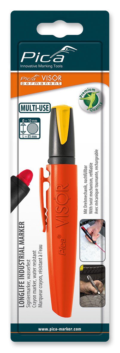 VISOR permanent marker, yellow, blister pack #zoom-1