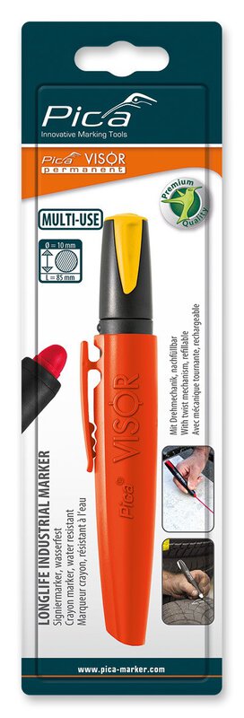 VISOR permanent marker, yellow, blister pack #1